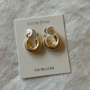 NEW Electric picks hoop earrings